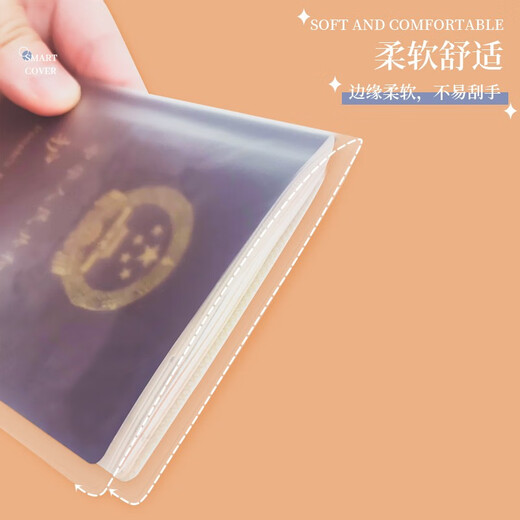 fancyfree旅行护照保护套护照套旅行装备 透明款5个