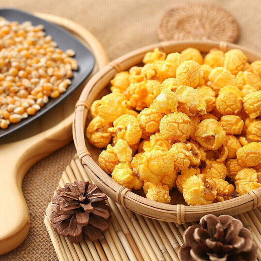 鹊牌三合一爆米花三拼540g（奶香味+焦糖味+草莓味）休闲零食解馋小吃