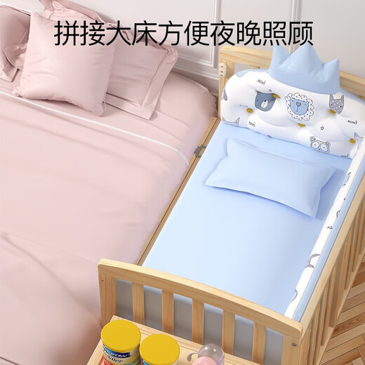Stroller Hope crib multi-functional baby bed solid wood paint-free shaker newborn removable children solid wood color bare bed inner diameter 100*56cm
