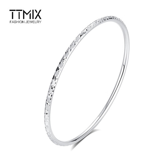 TTMIX imitation diamond pattern classic platinum bracelet pt950 platinum simple women's bracelet birthday gift 54mm weight 8.12g width 2.5mm