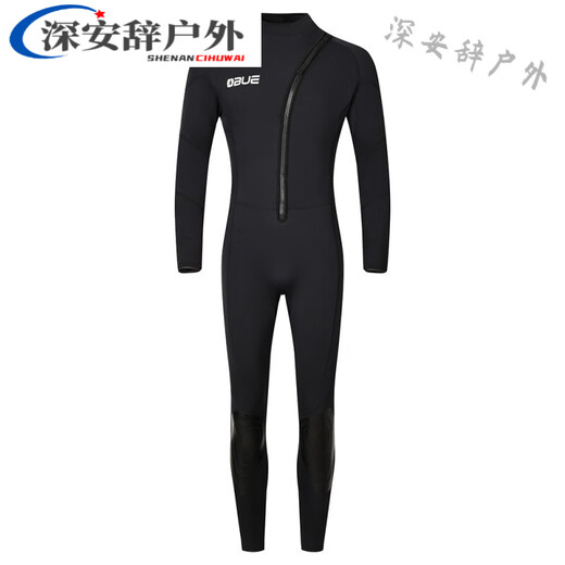 Chuangjingyi chooses one-piece surf suit in stock 3mm wetsuit men's warm wetsuit surf suit sun protection one-piece swimsuit anti-black diagonal zipper S