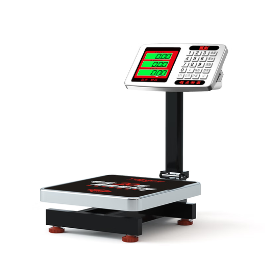 Yongcai weighing electronic scale commercial platform scale 60kg high-precision stainless steel meter supermarket fruit commercial pricing scale folding electronic weighing platform scale floor scale vegetable selling platform scale 60kg LCD black letter