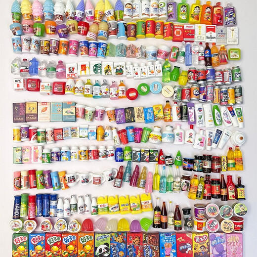 Dongzhitiandi Miniature Food and Toy Blind Box Mini Blind Bag Model Supermarket Simulation Snack Ornament Boys and Girls DIY New Year Gift Convenience Store Mix [30 Random Mixed Blind Boxes]