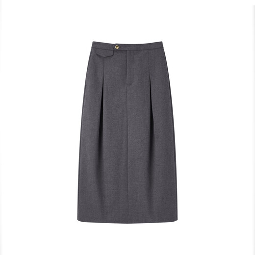 PEACEBIRD shopping mall same style women's winter new quality flower skirt A1GFD4206 gray M
