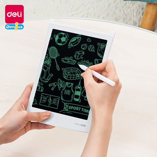 得力（deli） 液晶小黑板 儿童画板液晶手写板 彩色绘画涂鸦写字板可擦写 电子画板 液晶手写板平板 8.5英寸-单色（附触屏笔一支）