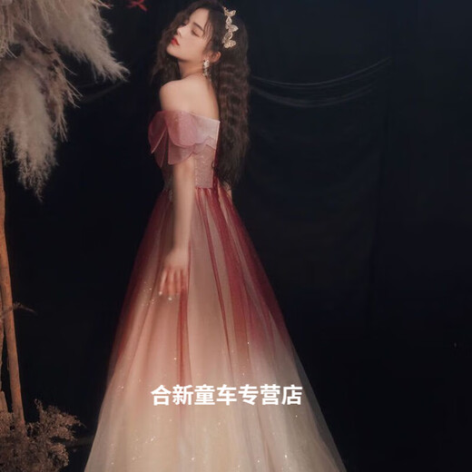 崎腊礼服女宴会晚礼服高档小个子高级新款连衣裙轻奢高端裙长款优雅气 图片色 S