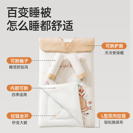 Betis children's anti-kick quilt sleeping bag spring, autumn and winter thickened baby constant temperature all-season quilt 3-6-12 years old quilt spring and autumn thin quilt room temperature 18-28 Wright Little Lion M (120X75CM) suitable for 2-5 years old