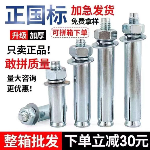 Renjuyi customized Zhengguo expansion bolt expansion screw air conditioning bracket expansion pure national standard galvanized external expansion national standard 660 a box of 1200 punched 10