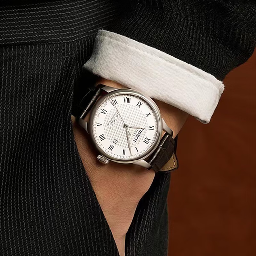 Tissot watch strap 1853 Le Locle original leather watch strap T006/T41 men and women T063 Junya 19 TS black black line + silver butterfly buckle 19 mm strap interface width