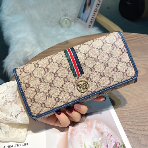 Kalkulat/scharfe Frauen Brieftasche Langes Kuhlatten-Brieftasche 2025 Neue Multi-Card-Kartenbeutel große Kapazität Mode Brieftasche Schwarz