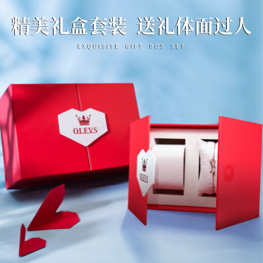 欧利时（OLEVS）瑞士认证品牌手表女士机械表全自动简约气质潮流时尚送生日礼物 6629升级加强版-棕皮白面女