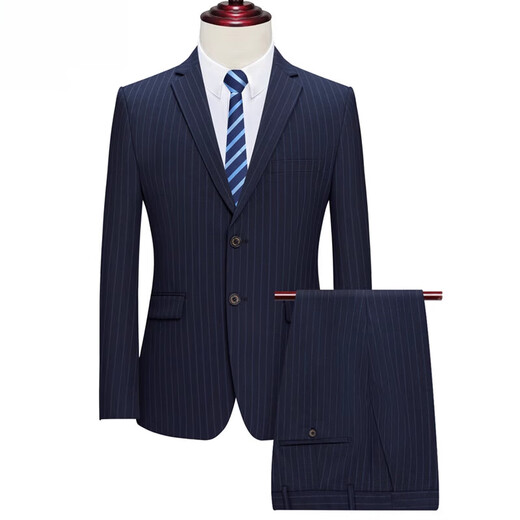 JEEP羊毛西服套装男士中年商务职业正装结婚礼服外套 (款16)：ZYXF16836 藏青 (单开叉 46 (165/84A)