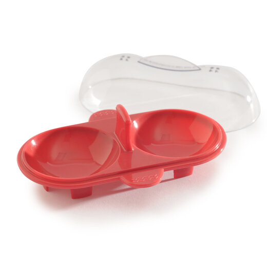 NorproSilicone Microwave Double Egg Poacher Red
