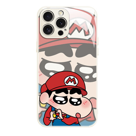Schöne zehn Cent (MSMF) Neue kreative Overalls Crayons Xiaoxin Huawei Mobilfunkkoffer Vollbedeckte Glas Hartschale Silicon Soft Edge Anti-Fall-hohe Aussehen niedliche Nini Geeignete Paar-Schutzschutzabdeckung [Glass Rose Pink] Xiaoxin-Bl1592y Honor 90
