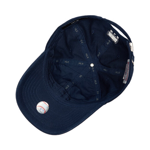MLB official Yu Shuxin's same style for men and women, fashionable and versatile soft top baseball cap sun visor outdoor autumn CP77 New York Yankees/Navy Blue One Size