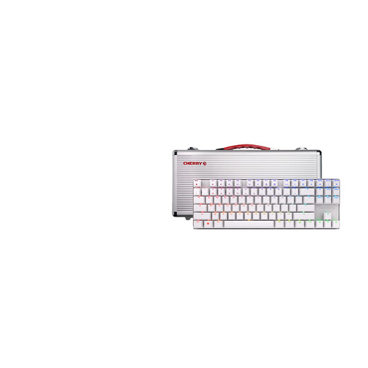 Cherry Cherry MX8.2TKL Wireless Mechanical Keyboard Bluetooth à trois modes de bureau en alliage E-Sports 87 Clé à trois modes Blanc Blue Axe