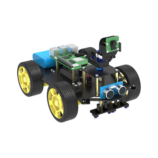 Yahboom Raspberry Pi 5 Artificial Intelligence Car AI Vision Camera Robot Wifi Kit de video Python Estándar oficial + TF Tarjeta (incluida Raspberry Pi 5-8GB Placa base)