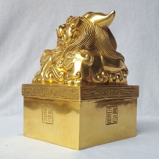 谛豪诺定制公貔貅铜印章独角皮休玉玺中式摆件工艺品礼品饰品支刻字办公 长15宽15高22厘米重约8斤