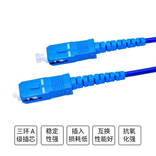 Armored fiber optic jumper SC to LC-FC-ST rodent-proof and tensile-resistant single-mode single-core 10M/30/50m pigtail extension Telecom-grade armored single-mode single-core LC-SC 30m