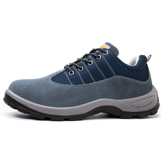 Fucheng Labor Protection Zapatos de acero transpirable para hombres Anti-smash anti-Punteura y desgaste Sólido Solado Compra Protección de trabajo Saféz de seguridad Azul 40