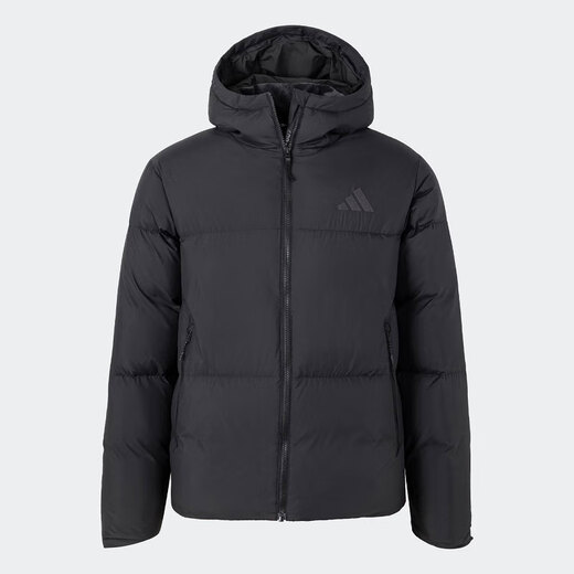 Adidas down veste masculine 2024 hiver nouveauwearwear extérieur chaude à la veste décontractée jv6187 noir L