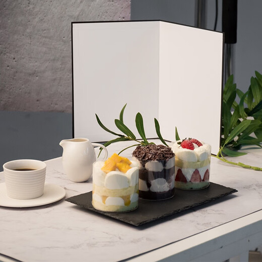 Beiyang (beiyang) A4 small photography background cardboard foldable fill light board still life product photography reflective board hard board thickened black and white silver matte light-absorbing edge gourmet beauty photography