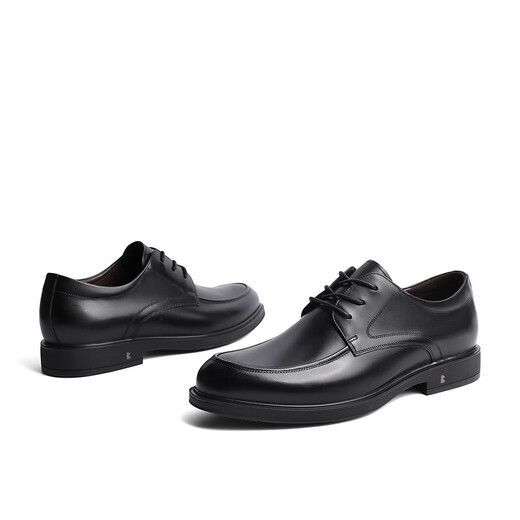 Belle Business Cuir Formal Chaussures pour la vache de banlieue de banlieue de banlieue pour hommes Chaussures en cuir B3GK3CM1 Black-Single 42 (260 mm)