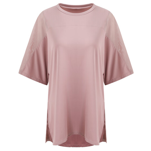 Jincheng Mesh Ropa de secado rápido para mujeres Camisa de jogging Fitness Ropa de fitness de manga corta Internet Celebrity Yoga Top T698 Black M