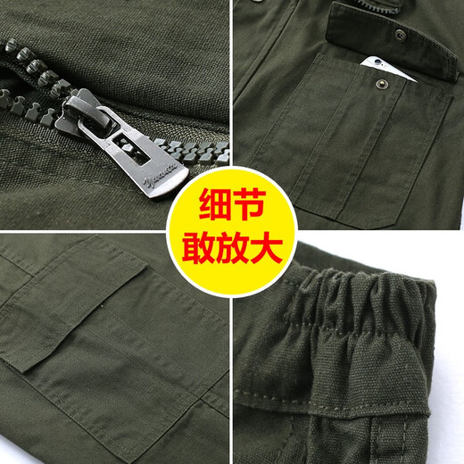 左斯客工作服套装男夏季薄款长袖军训工装电焊工地耐磨干活劳保服工装 军绿681上衣一件 170/L适合110至125斤