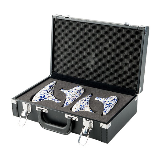 Taiwan TNG ocarina twelve holes mid-tone C ocarina blue and white porcelain gold 12 hole three-tube stage professional performance level professional performance gift-set four-piece set [AC/SF/SG/SC]