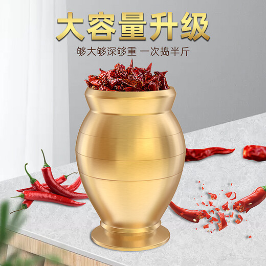 Du Zhunyu pure brass medicine jar pestle household brass cup old-fashioned traditional Chinese medicine mortar stone mortar medicine cup mash garlic grinder thickened upgrade large