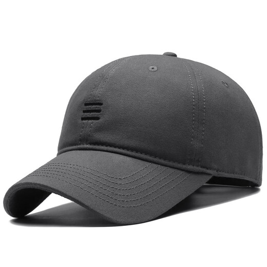 川玖田一棒球帽男大头围帽子男球帽显脸小遮阳帽鸭舌帽户外登山男帽遮阳帽 黑色红杠 均码 均码适合正常头围(55-59CM)