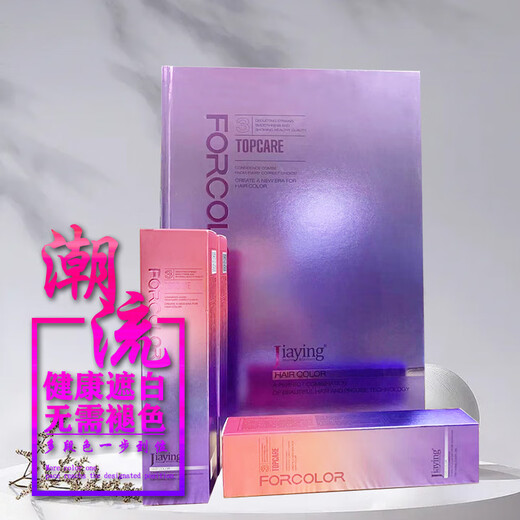 嘉瀛2024新款染发剂嘉瀛领秀理发店单支染膏流行色头发美发灰色蓝 677浅亚麻棕 90ML单支染膏【不送双氧】