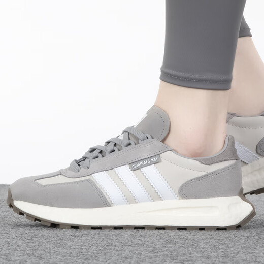 阿迪达斯 （adidas）三叶草男鞋女鞋 冬季新款运动鞋经典低帮复古休闲鞋舒适跑步鞋 GY9922/米/灰/白 42