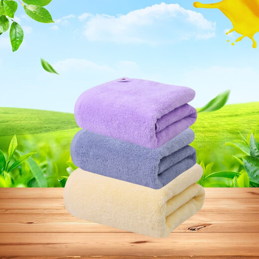Imabari (IMABARI) JD Logistics Japan direct mail TAKUMI JIRUSHI pure cotton soft absorbent men's and women's bath towels yellow, gray and purple 3-piece combination pack made in Japan imported from Japan high quality