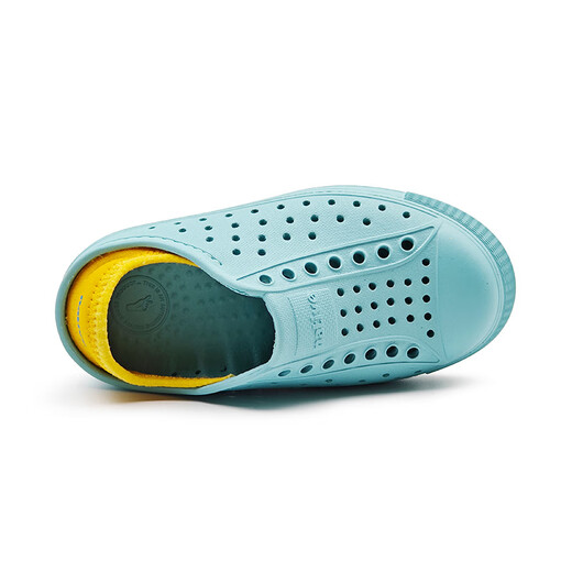 Native Tian Xin exclusive children's clogs, outdoor beach sandals, lightweight breathable sports shoes, slippers, toe-cap children's shoes, tanzanite blue | orange 32