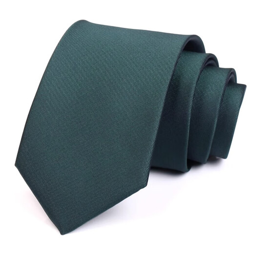 RORONOA tie men's Korean version dark green dark stripes business professional formal wear fashion wide version 8cm gift box style dark green dark stripes L2786 hand tie + tie clip