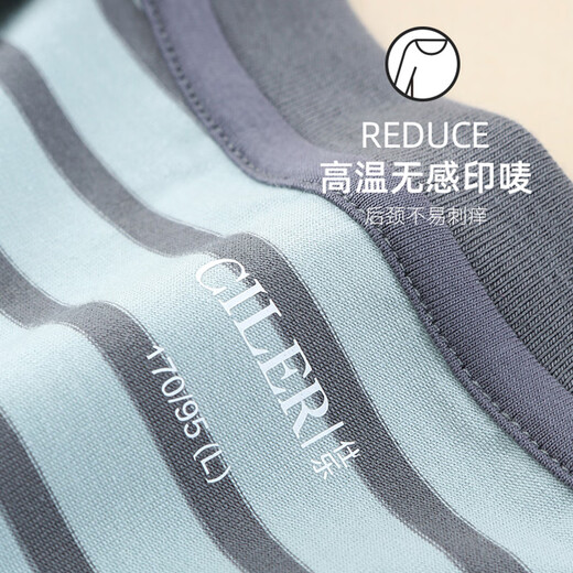 Shile Couple Home Clothes Men's Suit Striped Round Neck Pullover Pajamas Women's Loose Medium Thick Slightly Elastic Cotton Home Clothes Vermicelli/Female XL