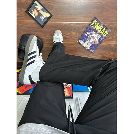 卡图弛美式高街cleanfit潮牌冲锋裤男春夏工装直筒休闲裤子登山运动长裤 黑色 XL 尺码偏小，建议拍大一码