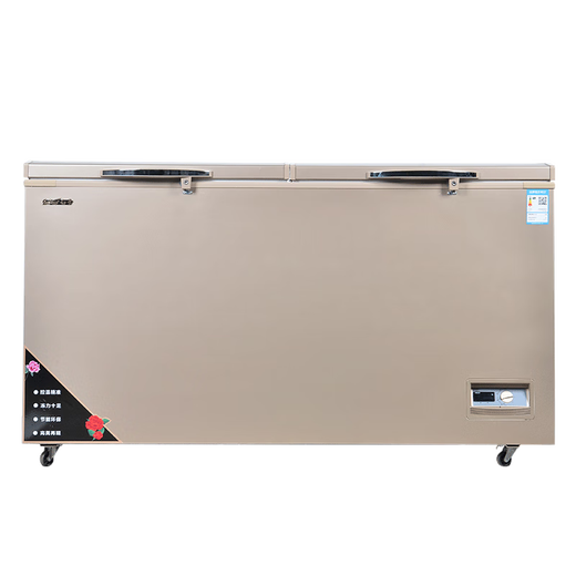 
White snow gold digital display temperature control commercial home horizontal large refrigerator 620-1050 liter freezer refrigeration display cabinet Large capacity high-efficiency refrigeration energy-saving and environmentally friendly refrigerator BD/C-850FD [Five-side refrigeration digital display temperature control] 850L