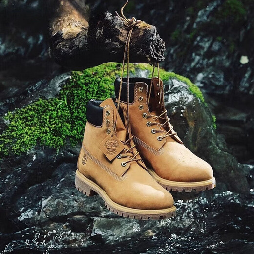 添柏岚（Timberland）防水天伯伦踢不烂头层牛皮大黄靴男女情侣款潮流马丁靴高帮鞋 101 10061W小麦色男靴 40