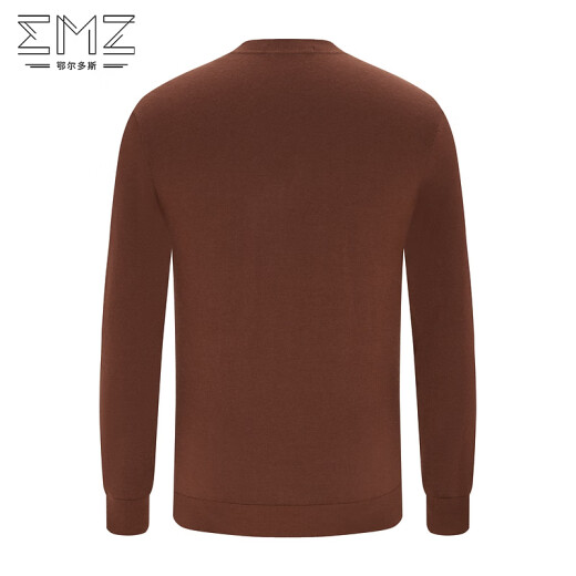 
EMZ Ordos [100% cashmere] cashmere sweater winter new product warm worsted round neck base men's sweater brick red XL 180/96A