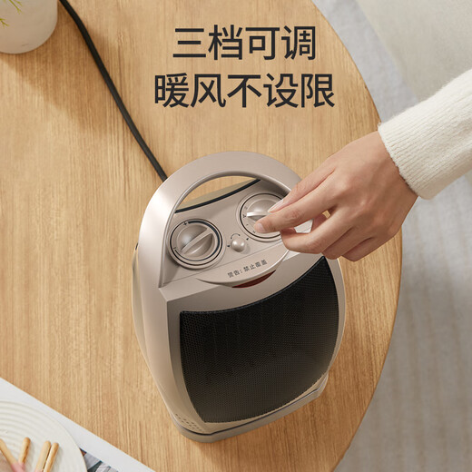 Four Seasons Muge (MICOE) Office Desktop Heater Small Heater Home Maternity and Infant Energy Saving Electricity-Saving Heating Fast Heat Champagne Gold Does Not Shake Your Head