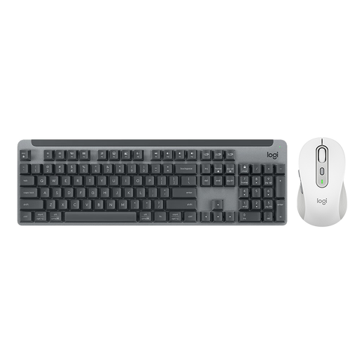 Logitech (Logitech) Serie preferida K865 Teclado mecánico Bluetooth Bluetooth Modo Teclado (Modelo actualizado K845) 104 teclas de juego de juegos de tamaño completo Teclado de oficina de negocios y mouse K865 White + M750 L Negro Black