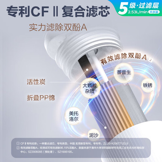 安吉尔净水器家用魔方Pro2500 1000G大流量体验2.53L/min净饮机 RO膜反渗透厨房厨下过滤J3472-ROB120 魔方Pro2500+前置3524