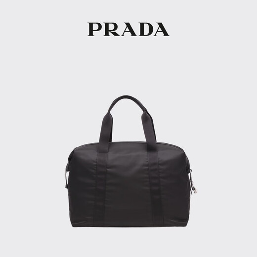 PRADA/Prada Gift Men's Re-Nylon and Saffiano Cow Leather Travel Bag Handbag Black