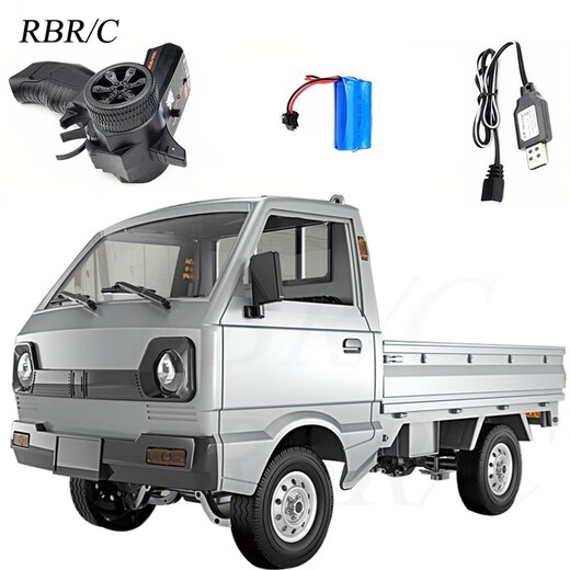 Naughty Dragon D12 Drift Remote Control Vehicle RC TRUCK Proportion Full Proportion Camion à traction arrière grande télécommande électrique Toy Toy Men D12 Silver Standard Single Electric (avec barrages routiers et cartons)