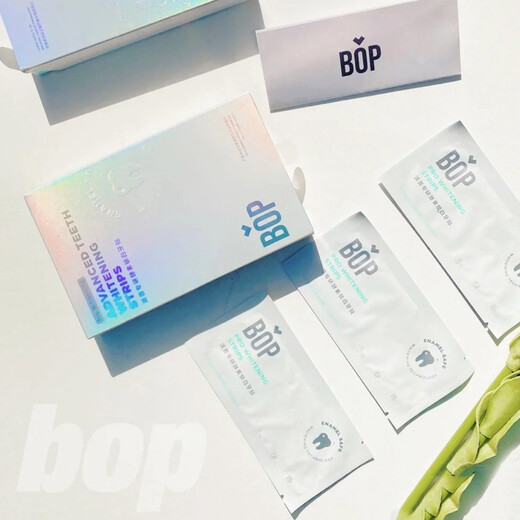 bop牙贴酵素锁白洁白牙齿黄牙烟渍波普专研牙贴一盒七对14贴装 #椰椰清香一盒