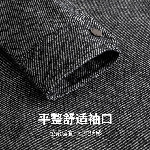 Dances with Wolves Containing Sheep Wool + Ultrasonic Lining Autumn and Winter Lapel Warm Jacket Men's Jacket 004 Huahui 190