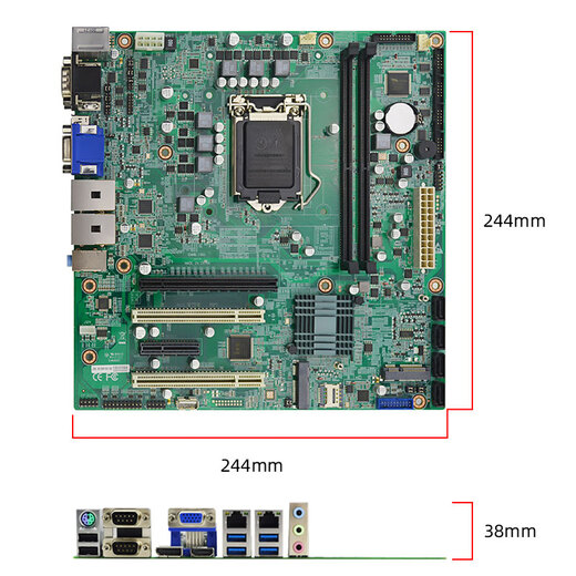 
eip control EAMB-1591 industrial motherboard H310 chip supports 8th generation 9th generation processor industrial control machine motherboard server motherboard 1591-09/6*COM pin